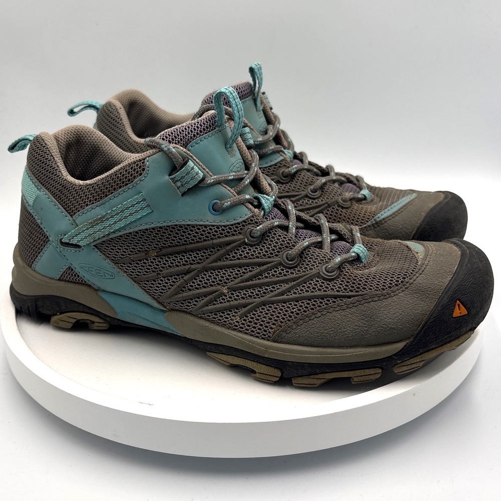 Keen Marshall Hiking Shoes 9 Gray Blue Gorpcore Trail Mesh Low Top 1009553